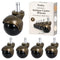 Podoy 2 inch Antique Caster Wheels for Furniture Legs, Vintage Caster Wheels