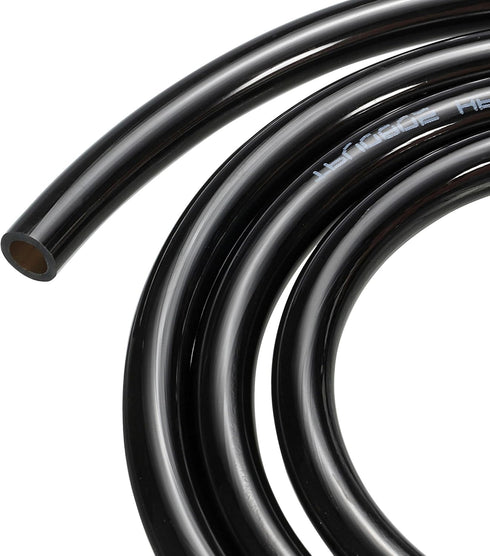 Pneumatic Air Tubing PU Polyurethane Tube, 3/16" x 5/16" / 6.6ft / Black