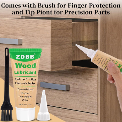 1 oz 1-Pack ZDBB Wood Drawer Wax Lubricant Paste Door Lubricant Wear-Resistant Eliminate Sticking Noise Loosen Drawer