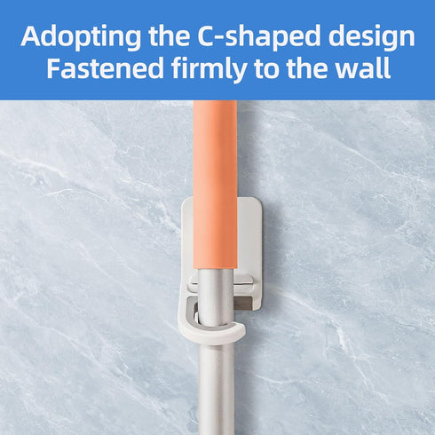 FLDAM 1 Pack 6 lb Broom and Mop Holder Wall Mount No DrillMop and Broom GripperBroom Handle HangerHousehold Cleaning