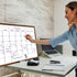 TORASO 17"x 23" Dry Erase Monthly Calendar Board - Magnetic Whiteboard with Rustic Brown Frame