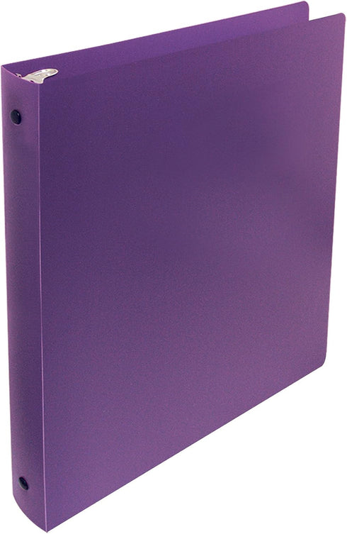 Better Office Products 3 Ring Poly Binder, 1 Inch, Letter Size, 4 Pack - Red, Blue, Purple, Black