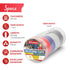 XFasten Multicolor Silicone Tape for Plumbing Self Fusing, 1” x 10-Feet Non-Adhesive Silicone Grip Tape Pack of 4, Plumbing Tape for Leaks, Plumbing Tape for Hose, Stop Leak Tape, Emergency Tape