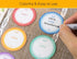 Mason Jar Lid Labels - Removable Canning Label, Waterproof Write-On Meal Prep Label for Food Container, 90pcs