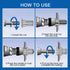 MroMax 100Pcs M6 Carbon Steel Rivet Nuts Flat Head Threaded Insert Nutsert Zinc Plated Finish for Automotive