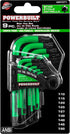 Powerbuilt L-Type Tamper Proof 9 Piece Wrench Set - Short Arm Torx Star Key with Holder