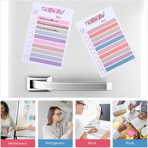 Sewroro 4Pcs Sticky Notes, Self-Stick Notes Notepad Daily Memo Pads for Office Desk Accessories