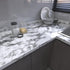 Black and White Marble Contact Paper, 15.7 x 78.7 Inches Peel and Stick Wallpaper for Countertop, Cabinet, Shelf Liner