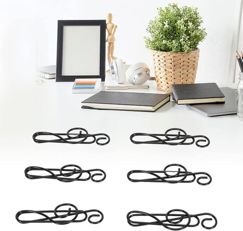 Music Note Paper Clips 100pcs, Black Musical Notes for Office School Paper Files with Storage Box