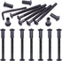 Swpeet 25Pcs M6x70mm Carbon Steel Black Hex Drive Socket Cap Bolts with 1Pcs Allen Wrench, Furniture Binding Bolts Kit