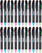 JOVITEC 24 Pack Multicolor 4-in-1 Ballpoint Pens, 0.7 mm Retractable Pens for Office, School Supplies, Kids Party Favors