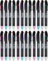 JOVITEC 24 Pack Multicolor 4-in-1 Ballpoint Pens, 0.7 mm Retractable Pens for Office, School Supplies, Kids Party Favors