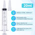 20ml Syringe for Liquid | Plastic Syringes | Syringe with Cap & Catheter Tip - Individual Sealed (No Needle)