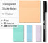 Mr. Pen Transparent Sticky Notes, 200 pcs, Pastel Colors, See Through Sticky Notes for Annotation and Bible Journaling.