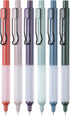 Mr. Pen Retractable Gel Pens, 6 Pack, Vintage Barrels, Black Gel, Fast Dry, Fine Point 0.5mm, Cute Aesthetic Pens