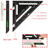 Beslands 7 inch Rafter Square with Level, Aluminum Metal Triangle Ruler Carpenter Square Woodworking Layout Tool Aluminum Triangle Tool Stainless Steel Ruler (Black)