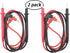 XMHF Digital Multimeter Banana Plug Connector Electrical Test Lead Probe Cable, 1000V, 90cm Long, 2Pairs