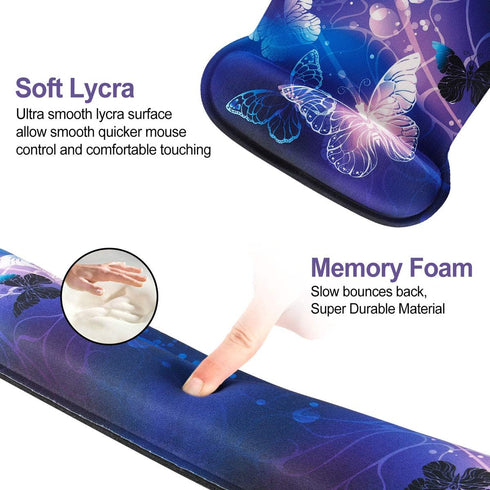 ToLuLu Keyboard Wrist Rest Pad Ergonomic Mouse Pad Set, Gel Mouse Pad for Computer Laptop, Non Slip Mousepad Keyboard