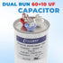 COOLWAY 60/10 uF Dual Run Start AC Capacitor - 370V or 440V for Motor Start or Heat Pump, 60+10 MFD