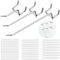 200 Pieces Pegboard Hooks - Stainless Steel Display Peg Hooks for Garage Home Wall Tool Storage Organizer