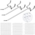 200 Pieces Pegboard Hooks - Stainless Steel Display Peg Hooks for Garage Home Wall Tool Storage Organizer