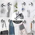YOHOM 4Pcs Vacuum Suction Cup Hooks, Shower Towel Holder, Brushed Stainless Steel Kitchen Storage Organizer