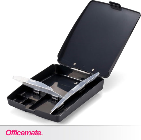 Officemate OIC Extra Storage/Supply Clipboard Box