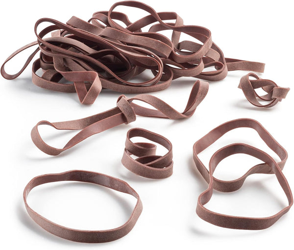 PlasticMill Brown Rubber Bands Size 64 (3 1/2" x 1/4") - Thick, Elastic Rubber Bands for Tie Dyeing, Cash Bundling