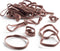 PlasticMill Brown Rubber Bands Size 64 (3 1/2" x 1/4") - Thick, Elastic Rubber Bands for Tie Dyeing, Cash Bundling