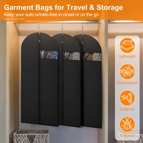 COZY 3 EZ Garment Bags + Tier Rolling Cart