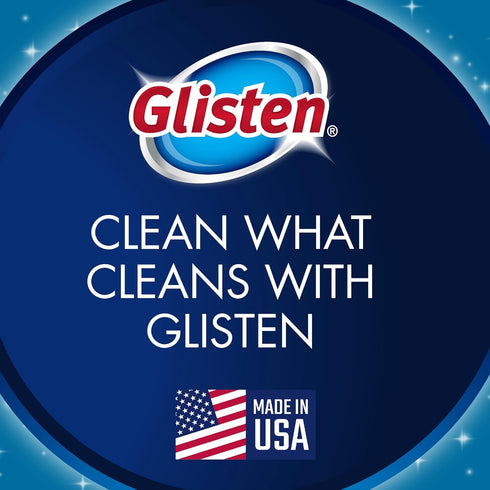 Glisten Dishwasher Cleaner, 12 Ounce Bottle, 3-Pack, Removes Limescale, Rust, Buildup, and Grease, Lemon Scent