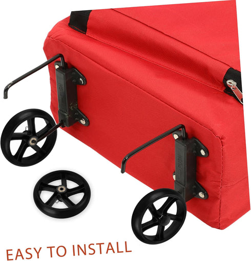 2pcs PRETYZOOM Folding Cart Wheel Laundry Rolling Cart Wheels Replacement Shopping Stair Climbing Design