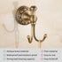 Antique Bronze Brass Bath Towel Hooks - Wall Mounted Bathroom Hardware Accessories with Pattern Carving Design