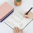 Dotted Grid Journal Notebook - Bullet Dotted Journal, 100gsm Dotted Paper, Hardcover PU Leather, Inner Pocket, Medium