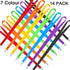 YOUOWO Cruise Lanyards Solid Durable 14 Pack 7 Colors for ID Card Badge Holder Office Neck Keychain