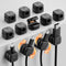 Yocice 12Pack Rotatable Cord Organizer,Spring Cable Clips Desk Cable Management Cord Holder Adhesive