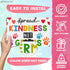 Spread Kindness Not Microbes Be Kind Poster - Motivational Classroom Decor, Health Posters for School Nurse Office Wall