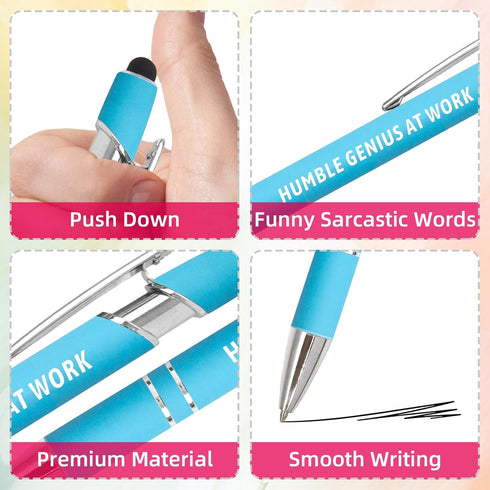 Funny Pens Sarcastic Ballpoint Pens for Adults, Snarky Office Supplies for Coworker Women Men Work Colleague Favors (10
