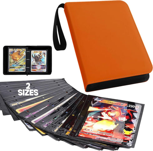 Jumbo Card Binder - 100 Pockets Hold Oversized Big Card, 3 Rings with 50 Double Side Removable Pages