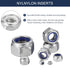 uxcell 25Pcs 5/8"-11 Nylon Insert Hex Lock Nuts, 304 Stainless Steel Self-Locking Stop Nut for Industrial Construction