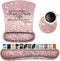 Keyboard Wrist Rest Pad & Ergonomic Mouse Pad Set, Proverbs 31:25 Pink Design for Gaming, Office, Pain Relief