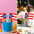 Puerto Rico Flag - Small Handheld Mini Flags on Stick for Party, Parades, Sports Events