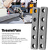 Mending Plates 2Pcs in 1 Bag: Threaded Plate, 5 Holes High Accuracy Rustproof M4 Thread for Robotics Field