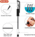Shuttle Art 50 Pack Black Gel Pens, Fine Point 0.5mm Rollerball for Smooth Writing, Comfortable Grip for Office and