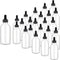 24 Pack 4oz Clear Glass Dropper Bottles, Eye Dropper Bottles with Glass Droppers for Essential Oils