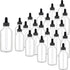 24 Pack 4oz Clear Glass Dropper Bottles, Eye Dropper Bottles with Glass Droppers for Essential Oils