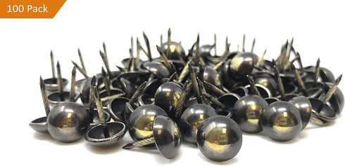 DMSE Wholesale Size 7/16" Diameter Hardware Upholstery Decorative Thumb Push Tacks, 100 Pack, Bronze Renaissance