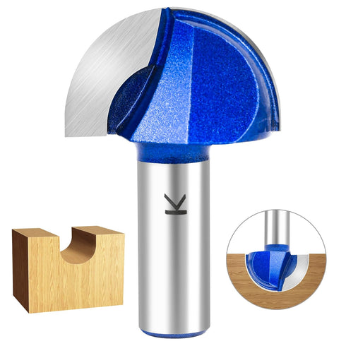 SMJXTOP 1-1/2" Cutting Diameter Cove Box Round Nose Router Bit Set 1/2 Inch