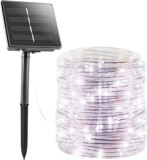 Solar Rope String Lights Outdoor 72Ft 200 Led Waterproof Solar Powered Fairy