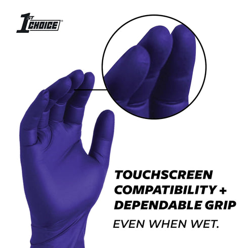 1st 2 100, 3 Choice Nitrile Disposable Gloves, Large Nitrile Gloves, Disposable Latex Free Exam Gloves, Boxes of Mil